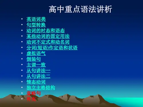 高中英语语法汇总课件(共184张PPT)