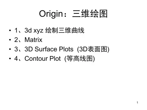 Origin三维绘图(课堂PPT)