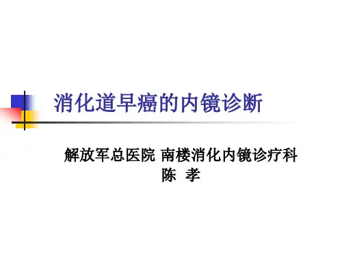 消化道早癌的内镜诊断ppt课件