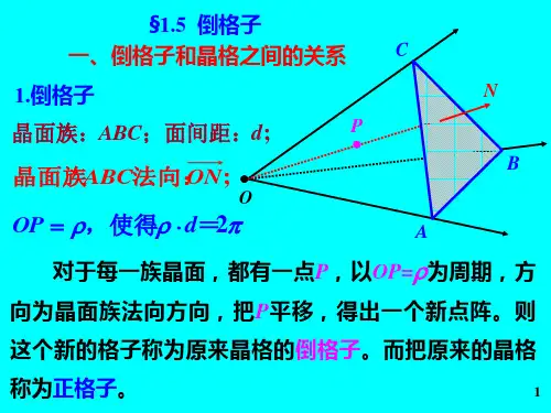 固体物理§1.5倒格子