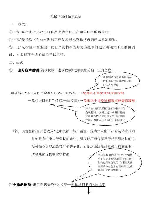 免抵退讲解文档