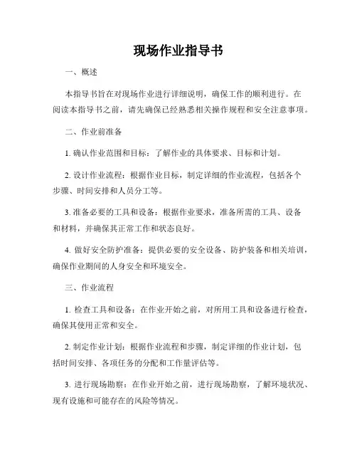 现场作业指导书