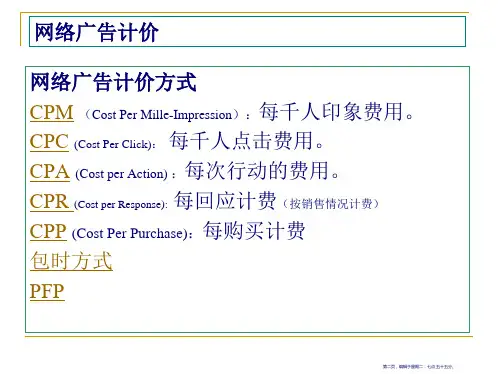 第七章网络广告计价与预算44页PPT