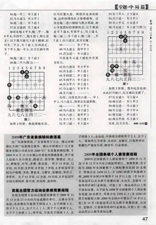2009年广东省象棋锦标赛落幕