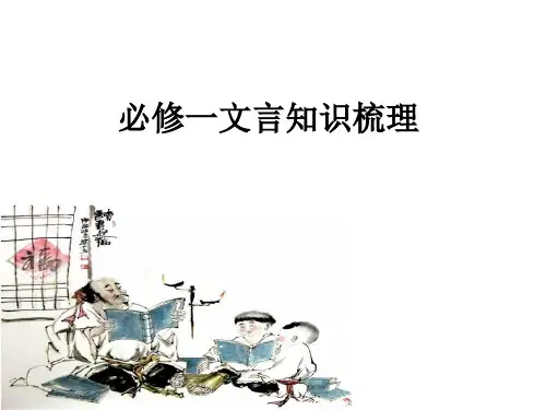 必修一文言知识梳理ppt 苏教版
