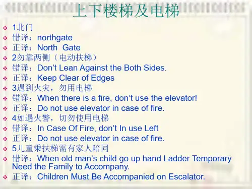 公共场所英语标识语1