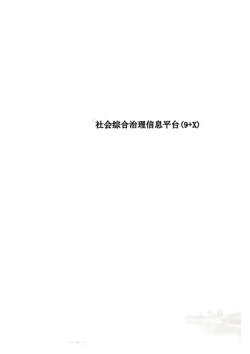 社会综合治理信息平台(9+X)