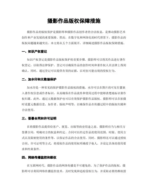 摄影作品版权保障措施