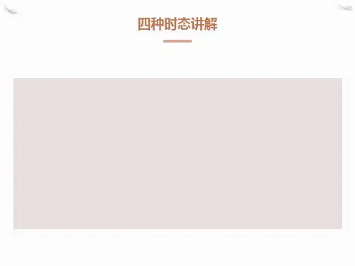 小学英语四种时态语法讲解