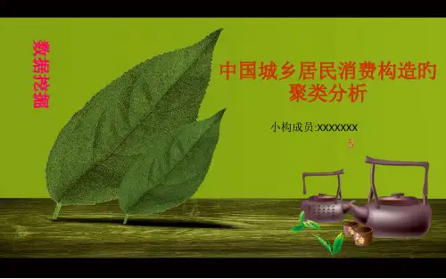 中国城镇居民消费结构的聚类分析