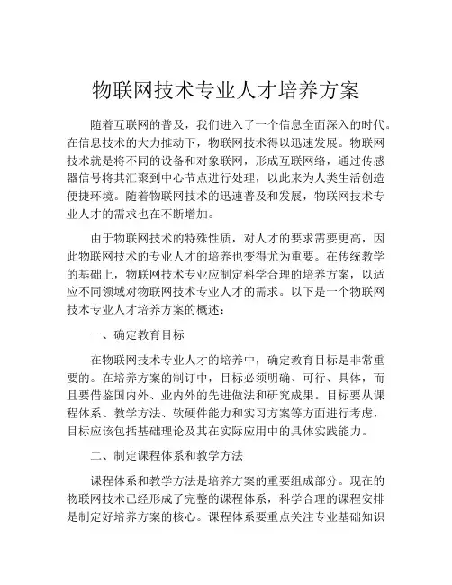 物联网技术专业人才培养方案