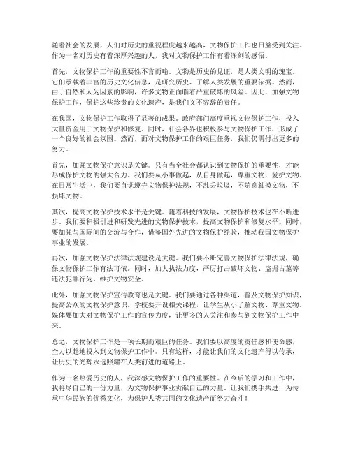 对文物保护工作的感想
