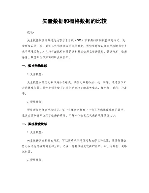 矢量数据和栅格数据的比较