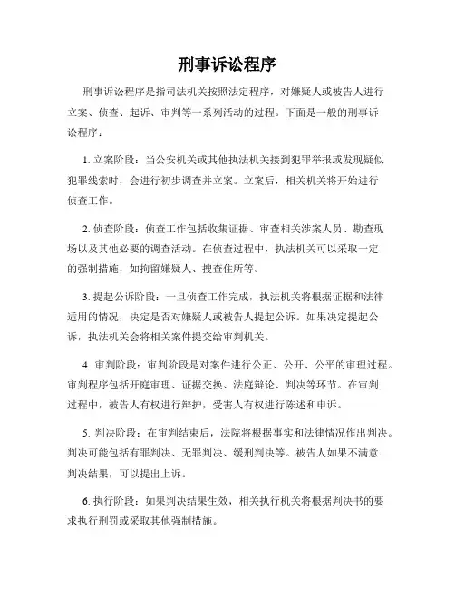 刑事诉讼程序