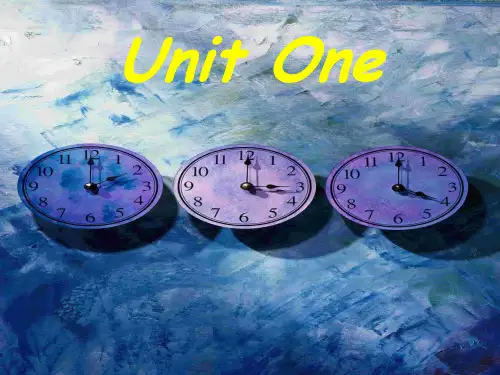 TIME-CONSCIOUS AMERICANS新视野大学英语