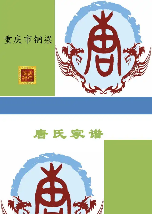 家谱族谱宗谱样本(唐氏家谱)