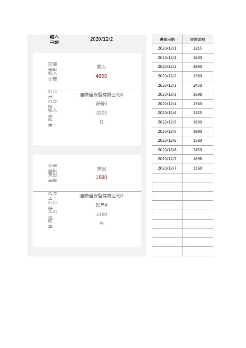 收支表-收支查询明细表