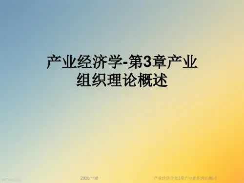 产业经济学第3章产业组织理论概述