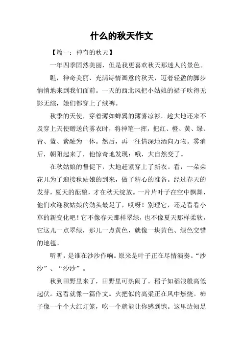 什么的秋天作文