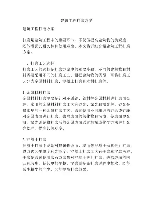 建筑工程打磨方案