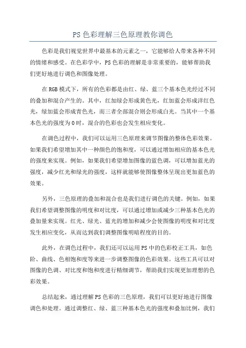 PS色彩理解三色原理教你调色