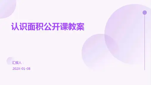 认识面积公开课教案