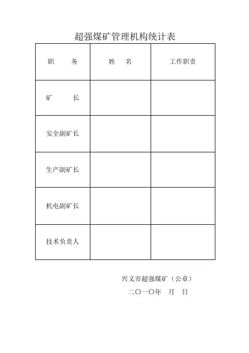 管理人员统计表