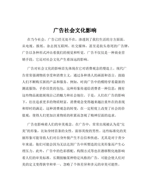 广告社会文化影响