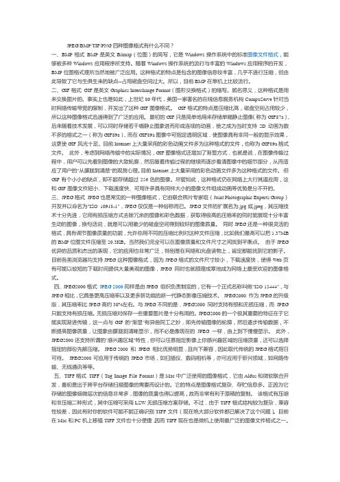 四种图像格式有什么不同