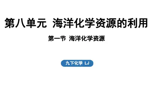 2025年春新鲁教版九年级化学下册 第八单元 第一节 海洋化学资源课件(共16张PPT).ppt