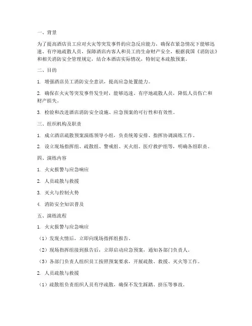 酒店疏散预案演练