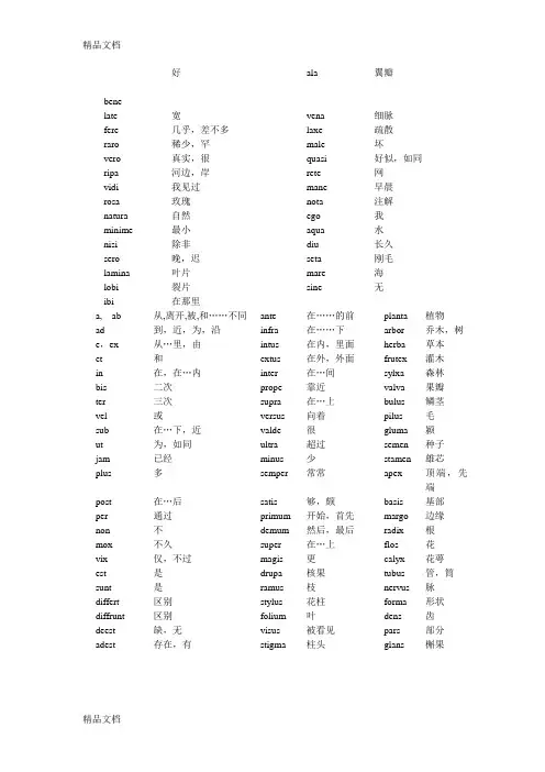 (整理)拉丁文词汇
