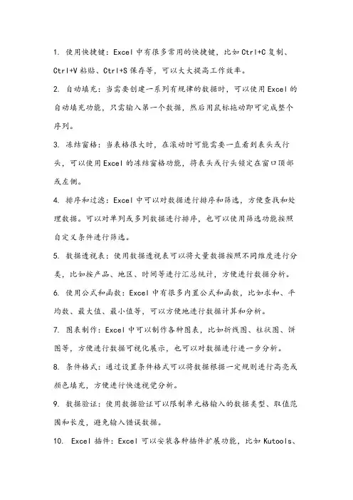 excel使用技巧