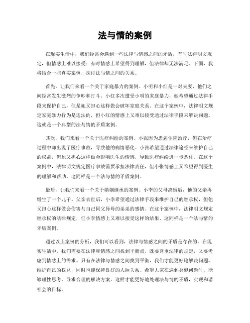 法与情的案例