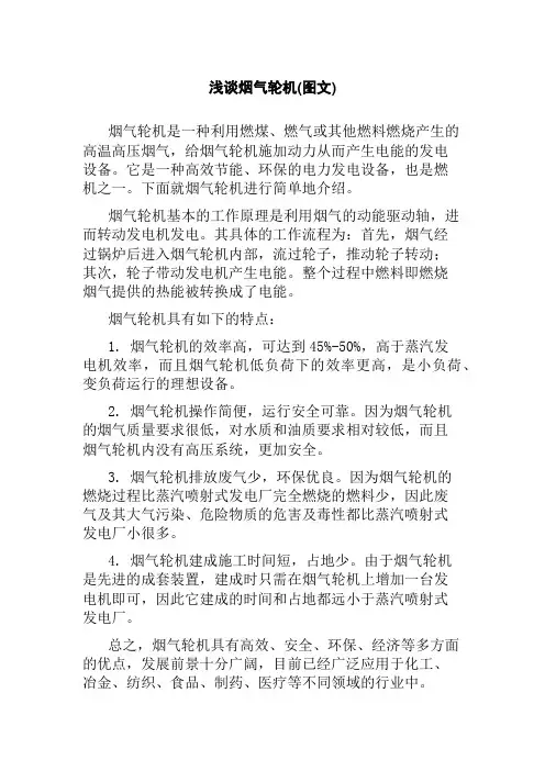 浅谈烟气轮机(图文)