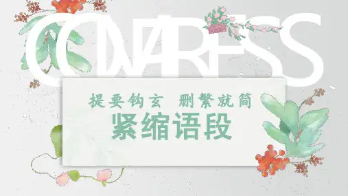 2025届高考专题复习：压缩语段课件