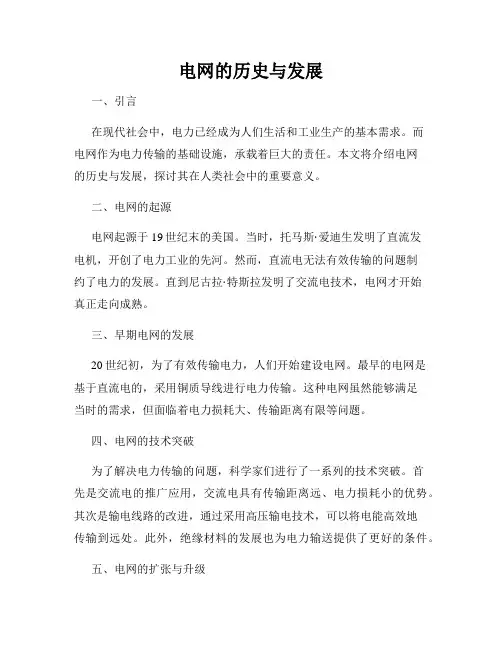 电网的历史与发展