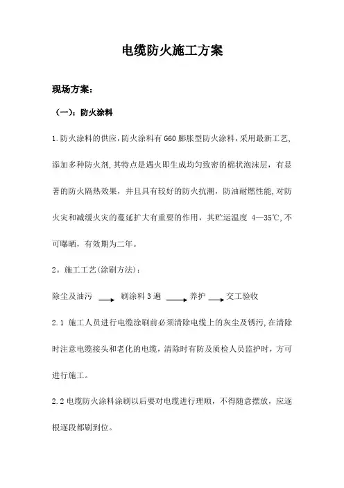 电缆防火施工