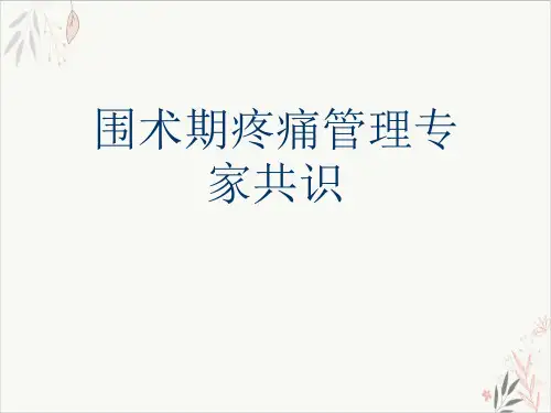 围术期疼痛管理专家共识ppt-课件