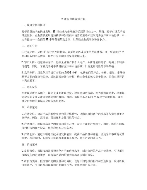 it市场营销策划方案