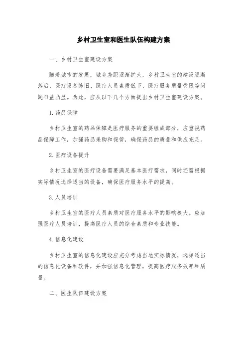乡村卫生室和医生队伍构建方案
