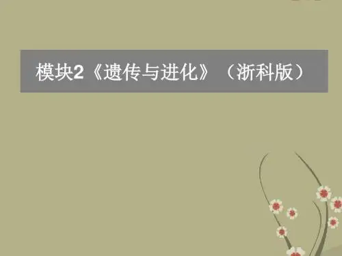 高中生物 模块2《遗传与进化》课件 浙教版必修2