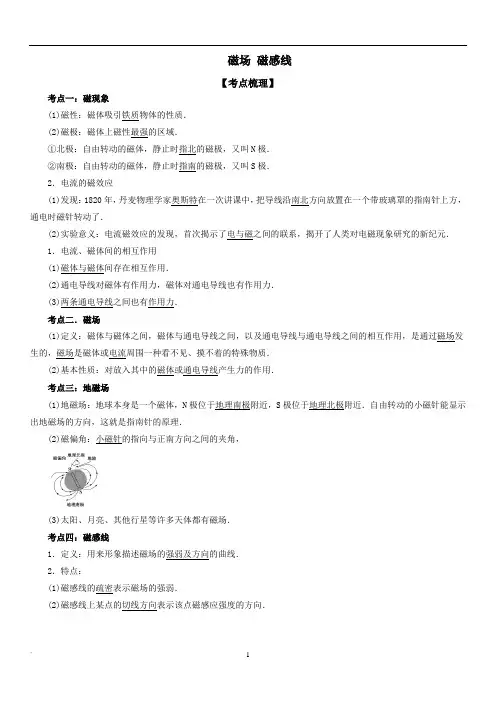磁场 磁感线  (解析版)