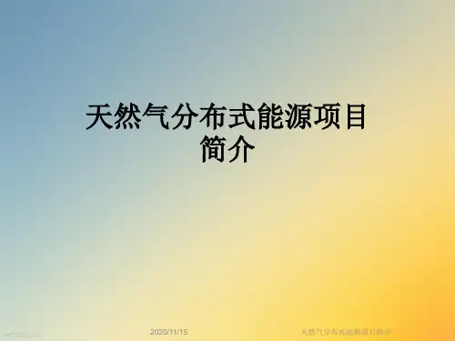 天然气分布式能源项目简介