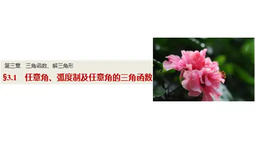 高中数学精品课件：任意角三角函数