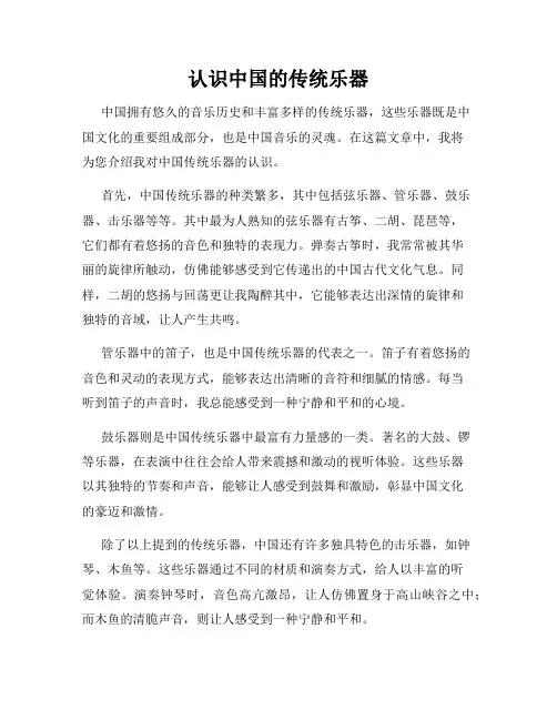 认识中国的传统乐器