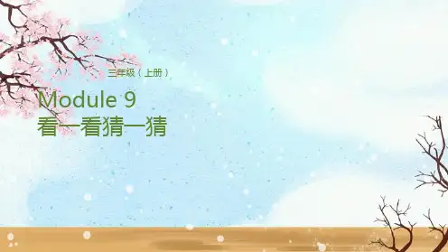 三年级上册英语课件-Module 9 看一看猜一猜 外研版(三起)(共22张PPT)