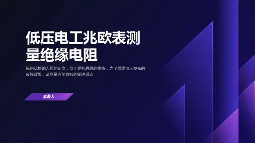 低压电工兆欧表测量绝缘电阻
