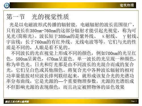 建筑光学基本知识