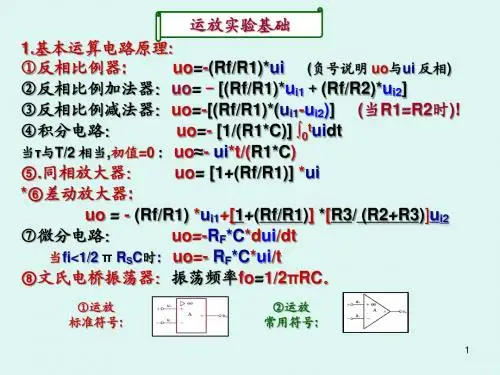 运放的线性应用(实验)